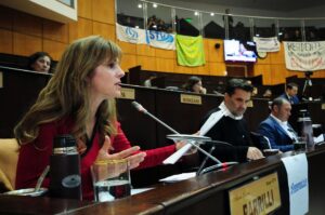 El bloque de Unión por la Patria, votó en contra. 