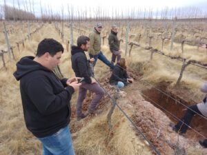 Luego de plantear los problemas en una reunión, se dirigen al campo a seguir trabajando en conjunto.