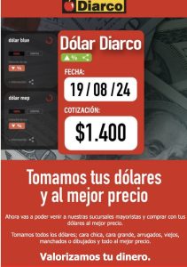 Diarco fue quien comenzó a aceptar dólares en sus cajas.